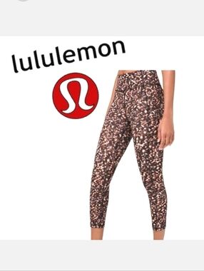 Lululemon Invigorate High-Rise Crop 23" Leggings in Motion Flux Multi Sz 4 NWOT